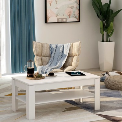 Coffee Table  White  Chipboard
