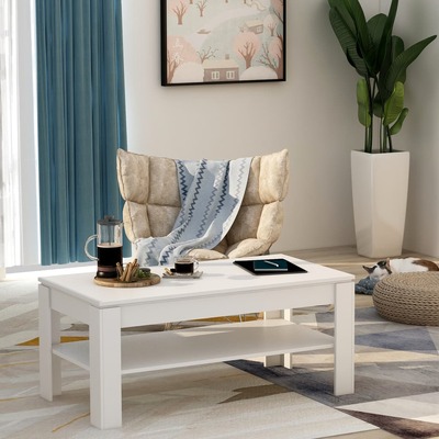 Coffee Table High  Gloss White  Chipboard