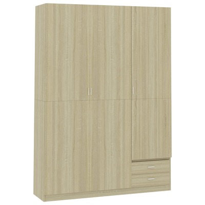 3-Door Wardrobe Sonoma Oak  Chipboard