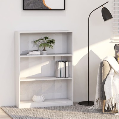 Bookshelf High Gloss White, Chipboard