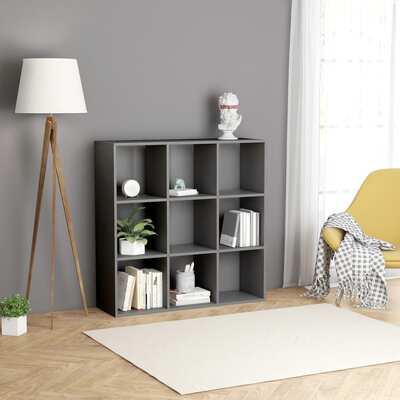 Book Cabinet Grey 98x30x98 cm Chipboard
