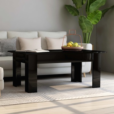 Coffee Table High Gloss Black - Chipboard