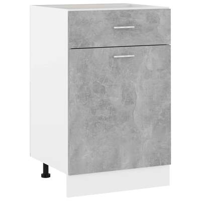 Stylish & Durable - Drawer Bottom Cabinet Concrete Grey Engineered Wood