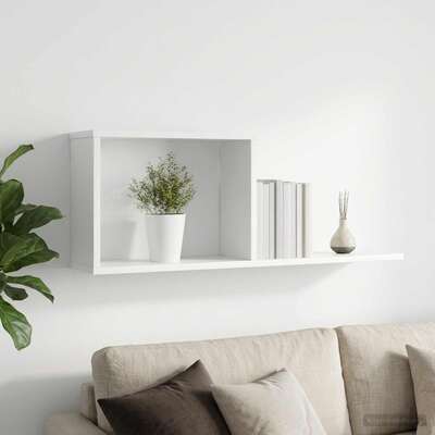 White Floating Shelves 80cm Engineered Wood | EXTG