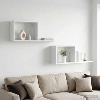 White Floating Shelves 80cm Set of 2 | EXTG