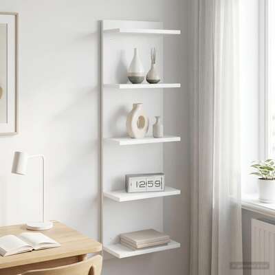 White Wall Shelf 100cm Engineered Wood | EXTG