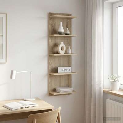 Wall Shelf Sonoma Oak 100cm Engineered Wood | EXTG