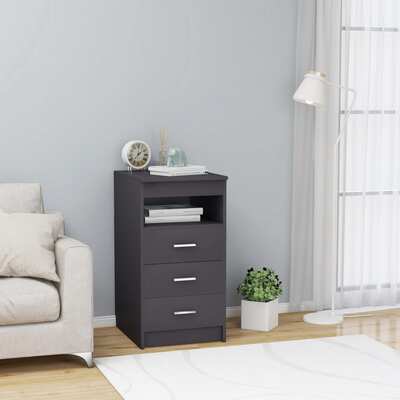 Drawer Cabinet Grey 40x50x76 cm Chipboard