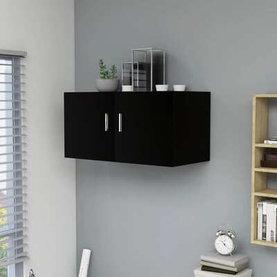 Wall Mounted Cabinet Black 80x39x40 cm Chipboard