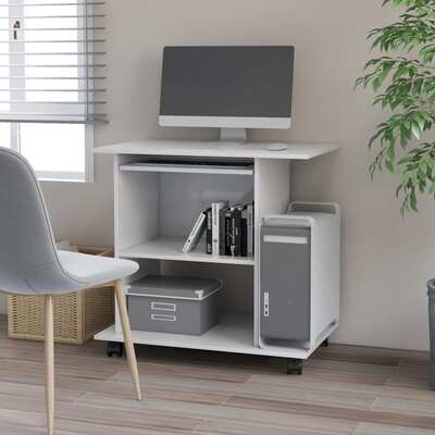 Computer Desk White 80x50x75 cm Chipboard