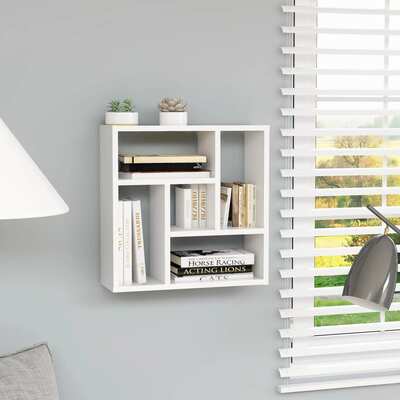 Wall Shelf White Engineered Wood