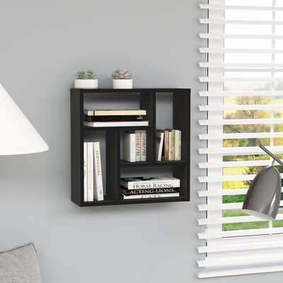 Wall Shelf Black 45.1x16x45.1 cm Chipboard