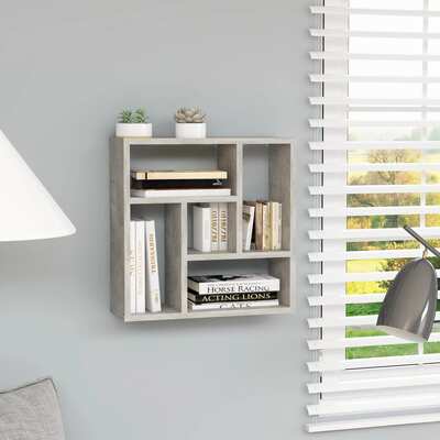 Wall Shelf Concrete Grey 45.1x16x45.1 cm Chipboard