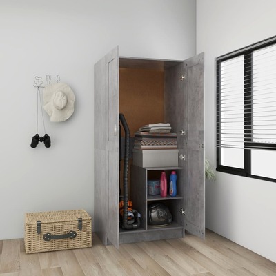 Wardrobe Concrete Grey Engineered Wood