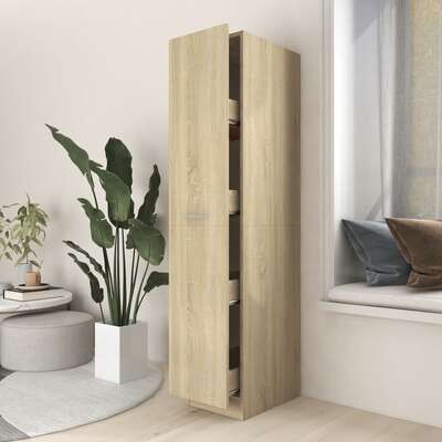 Stylish & Durable Apothecary Cabinet Sonoma Oak  Engineered Wood