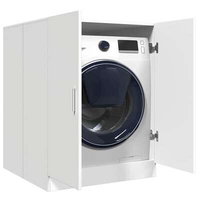White Washing Machine Cabinet
