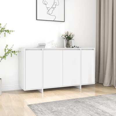 Sideboard Cabinet & Storage White Chipboard