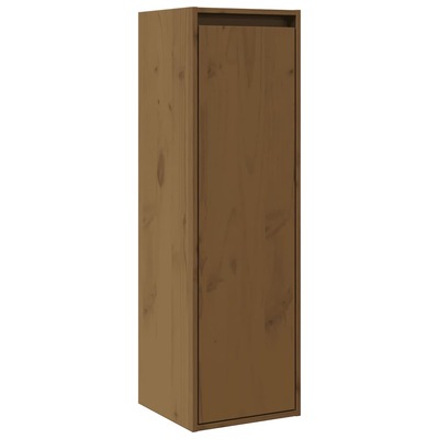 Wall Cabinet Honey Brown Solid Wood Pine