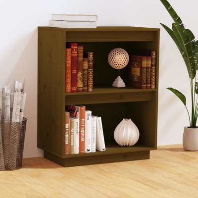 Console Cabinet Honey Brown Solid Wood Pine