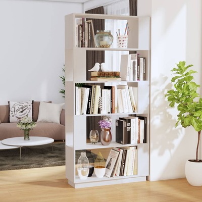 Book Cabinet/Shelving White Solid Wood Pine