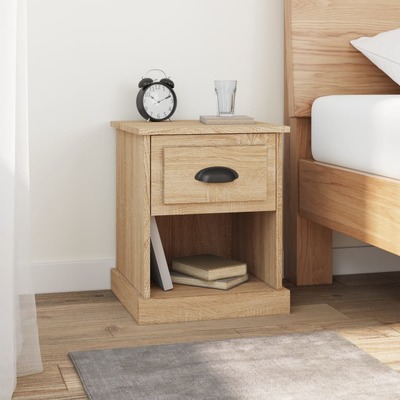 Twin Oak Echo: Set of 2 Sonoma Oak Engineered Wood Bedside Cabinets