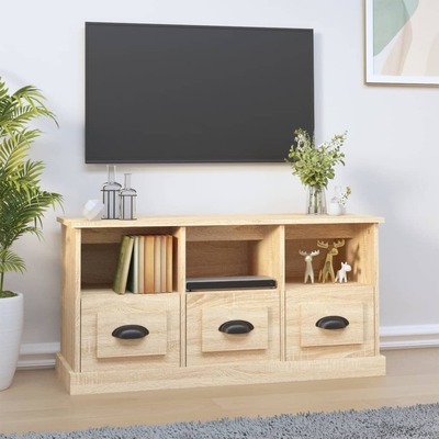 Modern Sonoma Oak Engineered Wood TV Cabinet