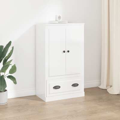 Elegantly Crafted High Gloss White Highboard - A Fusion of Style and Durability