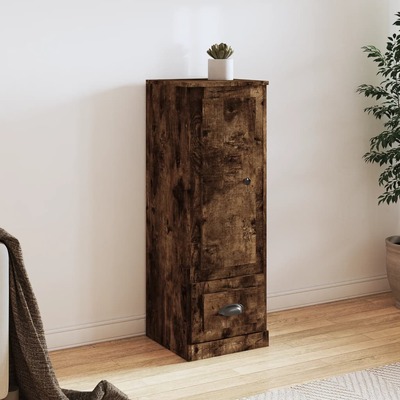 Contemporary Highboard in Sleek Smoked Oak Engineered Finish