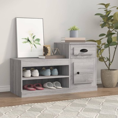 Elegance in Gray: Sonoma Grey Shoe Cabinet