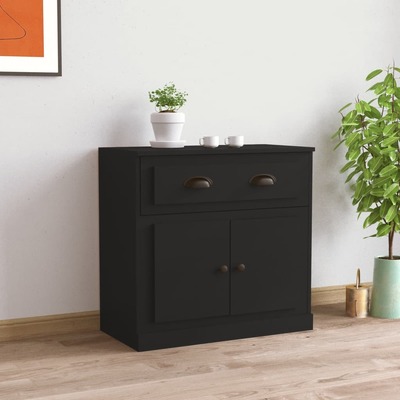 Highboard in Sleek Black Finish