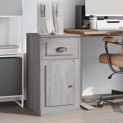 Sleek Engineered Grey Sonoma Timber Sideboard with Storage Compartment