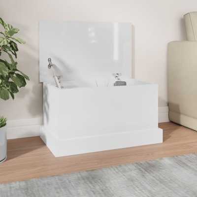 High Gloss White Engineered Wooden Organizer with Compartments
