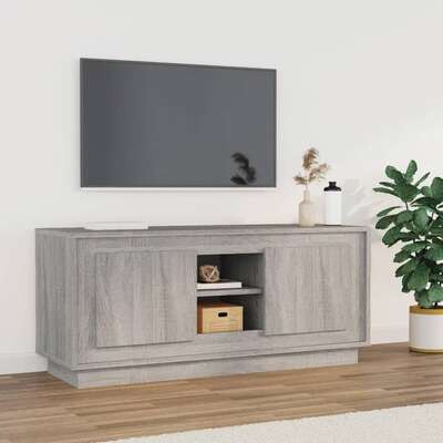 Crafted Grey Sonoma Engineered Wood TV Cabinet for Stylish Interiors