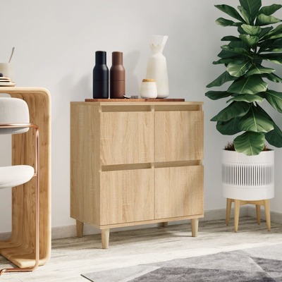 Elegant Sonoma Oak Engineered Wood Sideboard