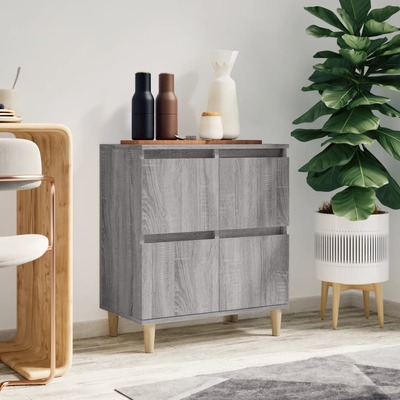Elegant Grey Sonoma Engineered Wood Sideboard