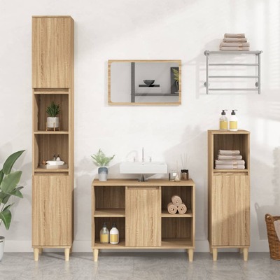 Sonoma Oak Tinted Engineered Wooden Basin Organizer
