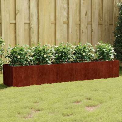 Corten Steel Raised Garden Bed 200x40cm | EXTG