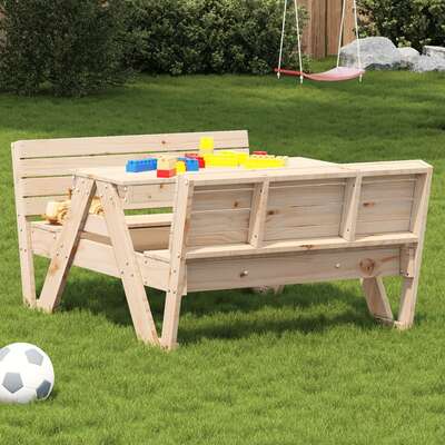 Modern Picnic Table for Kids 88x122x58 Lounge Area Urban Style 