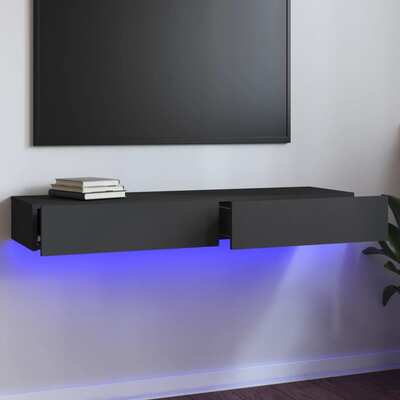 Illuminating Elegance: Grey TV Cabinet with LED Lights