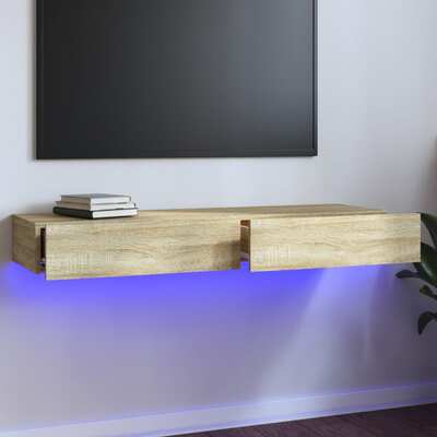 Illuminating Elegance: Sonoma Oak TV Cabinet with LED Lights
