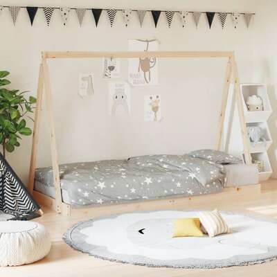 Kids Bed Frame Solid Wood Pine