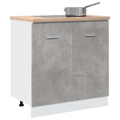 Sink Bottom Cabinet Storage Cabinet Kitchen Concrete Grey Engineered Wood