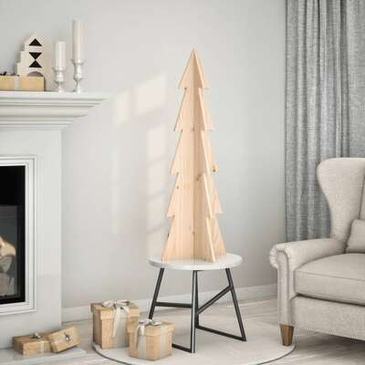 Wooden Christmas Tree for Decoration Xmas Tree Ornament Solid Wood Pine
