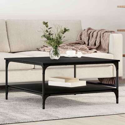 Stylish Coffee Table Black oak Engineered Wood - Sturdy Frame