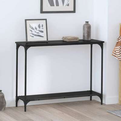 Classic Console Table Black oak  Engineered wood - Soft Upholstery