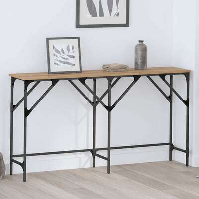 Minimalist Console Table Artisan oak Engineered wood - Space-Saving