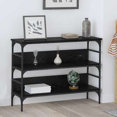 Stylish Console Table Black oak Engineered wood - Sleek Modern Look