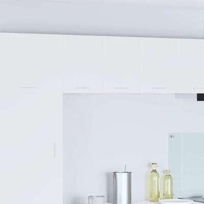 Elegant Hanging Cabinet Riga White Engineered Wood - Durable