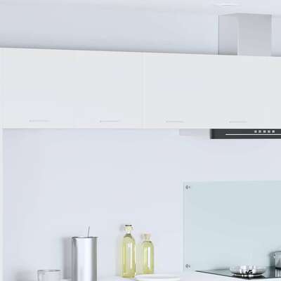 Elegant Hanging Cabinet Riga White Engineered Wood - Space-Saving