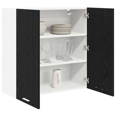Cozy Hanging Cabinet Riga Black Oak Engineered Wood - Home Dacor